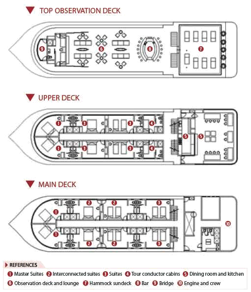 M/V Delfin II Deck Plans
