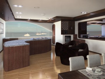 Buffet and Dining Room, Mega Catamaran M/C Ocean Spray