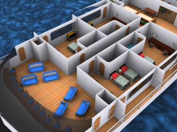 Main Deck with Lounge & 4 Cabins, Mega Catamaran M/C Ocean Spray