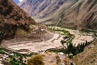 Llactapata ruins along the Inca Trail
