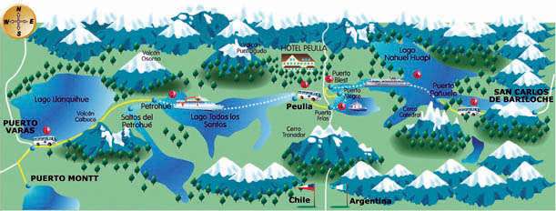 Take a journey on a low altitude Chilean/Argentine Lakes Excursion through the spectacular Andes!