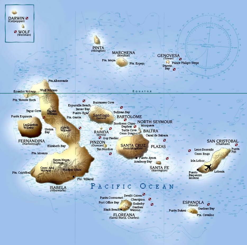 Galapagos Islands Catamaran M/C Alia 4-Day San Cristobal/Baltra Itinerary Outline
