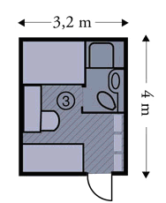 Type 3 Double/Triple Cabin Floor Plan, Galapagos Yacht Isabela II
