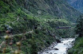 PeruRail's Hiram Bingham Train provides wonderful vistas of the mountains and the beautiful Urubamba River on its journey to Machu Picchu.