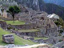 Machu Picchu, ancient Inca citadal in the Andes.