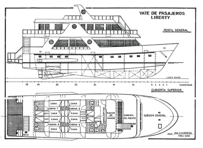 M/Y Estrella Del Mar II Deck Plans