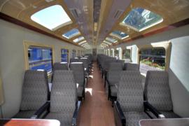 PeruRail's Expedition Train has been newly refurbished and now features seats upholstered with indigenous fabrics, which give the train a touch of local flavor.