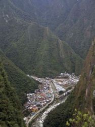 The village of Aguas Calientes