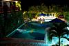 Swimming Pool at Night, Chabil Mar Resort Hotel, Placencia Peninsula, Belize