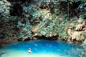 Take the plunge in the Blue Hole while staying at Hamanasi Lodge, Dangriga, Belize!