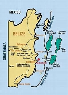 Location Map, Hamanasi Adventure & Dive Resort, Dangriga, Belize