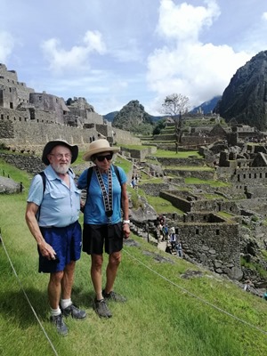 EcoAdventures' clients Stuart Crook and Linda Schneider at Machu Picchu