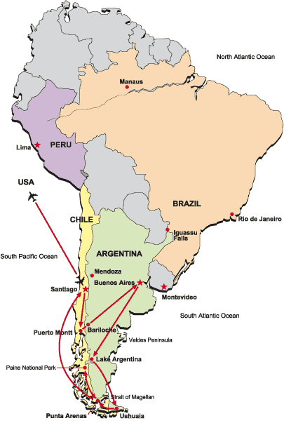 EcoAdventures Grand Adventure Itinerary I - South America