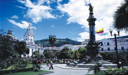 Plaza de la Independencia, colloquially known as Plaza Grande, Quito, Ecuador