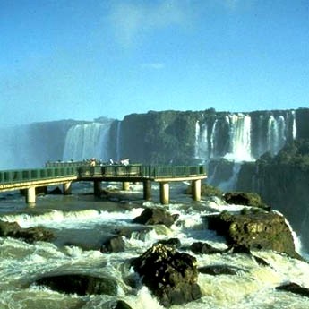 Walk out and get up close to spectacular Iguazu Falls!