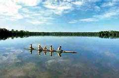 Canoeing on Lake Sandoval, Reserva Amazonica Tambopata, Puerto Maldonado, Peru