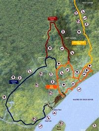Trails System Map, Reserva Amazonica Tambopata, Puerto Maldonado, Peru