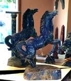 Chile is one of the few places in the world where one can find lapis lazli. Here is an example of a beaufiful lapis horse.