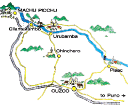 Route to Machu Picchu through the Urubamba Valley