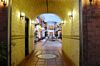 Front Archway Dusk, Rincon de Puembo Hotel, Puembo, Ecuador