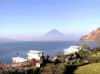 Pier & Volcano, Atitlan Hotel, Panajachel, Lake Atitlan, Guatemala