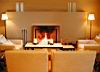Lobby Fireplace, Patagonico Hotel, Puerto Varas, Chile