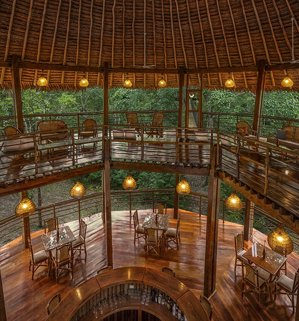 Dining and Lounge Levels, Treehouse Lodge, San Juan Bautista Iquitos, Loreto, Peru