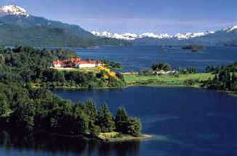 Hotel Llao Llao, Llao Llao Peninsula, Bariloche and Lake Nahuel Huapi as seen en route to Mount Lopez.