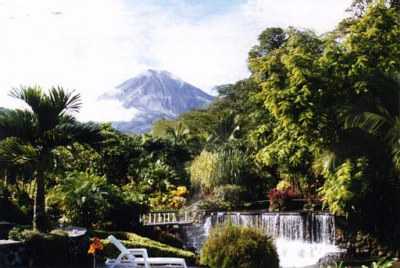 View of Arenal Volcano from fabulous Tabacon Hot Springs Resort & Spa, Costa Rica